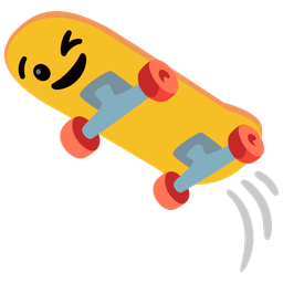 Skateboard and Winking face
