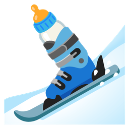 skis and baby bottle