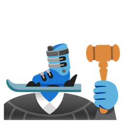 skis and balance scale