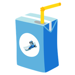 skis and beverage box