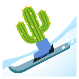 skis and cactus