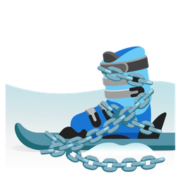 skis and chains