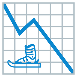 skis and chart decreasing
