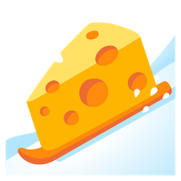 skis and cheese wedge