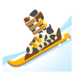 skis and cow face