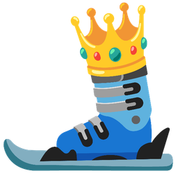 skis and crown