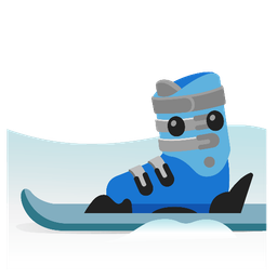 skis and face without mouth