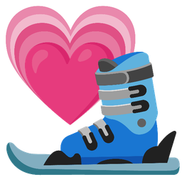 skis and growing heart