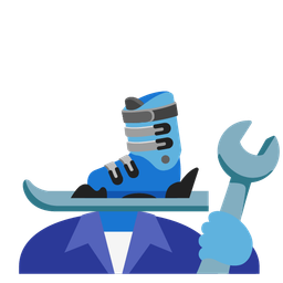 skis and hammer and wrench