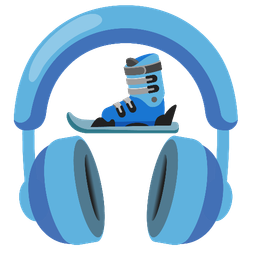 skis and headphone