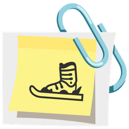 skis and linked paperclips