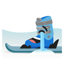 skis and loudly crying face