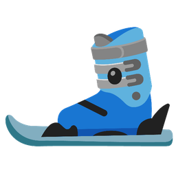 skis and neutral face