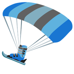 skis and parachute