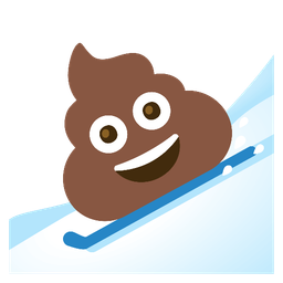 skis and pile of poo