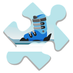 skis and puzzle piece