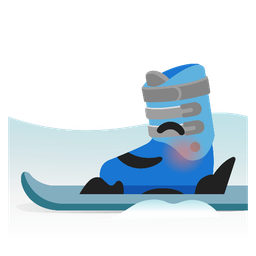 Skis and Smiling face with smiling eyes