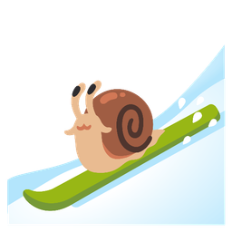 skis and snail