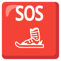 skis and SOS button