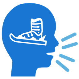 skis and speaking head