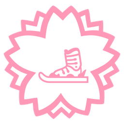 skis and white flower