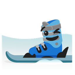 Skis and Winking face