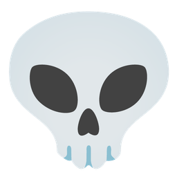 skull and alien
