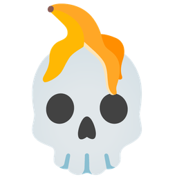 skull and banana
