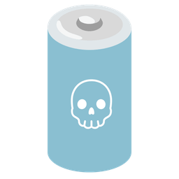 skull and battery