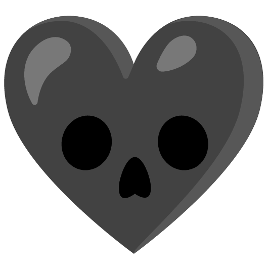Skull and Black heart