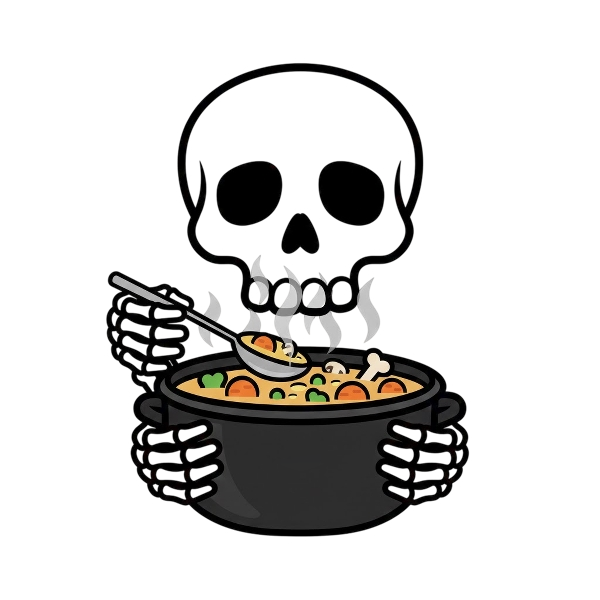 Skull and Bowl with spoon