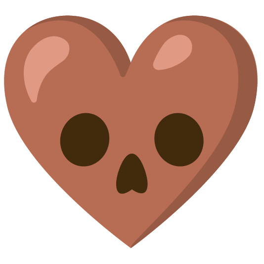 Skull and Brown heart
