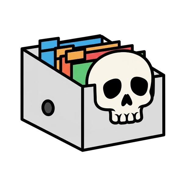 Skull and Card file box
