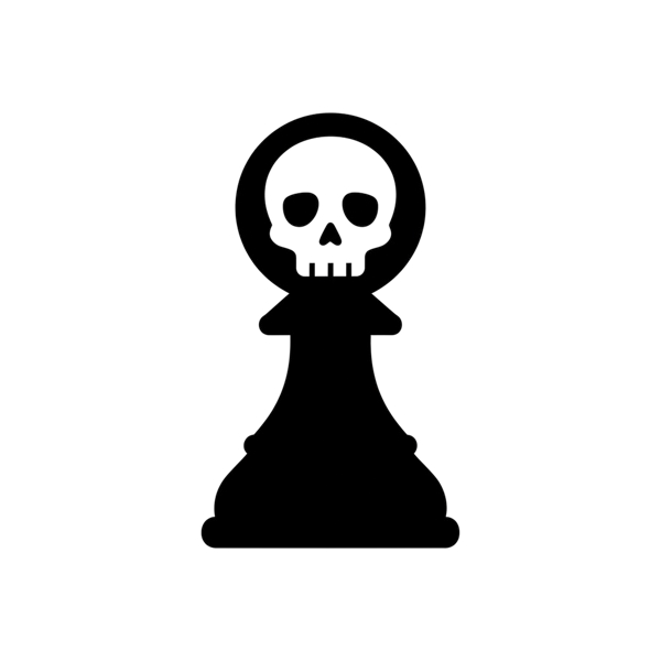 Skull and Chess pawn