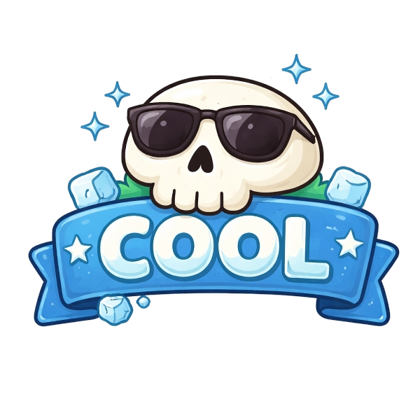 Skull and COOL button