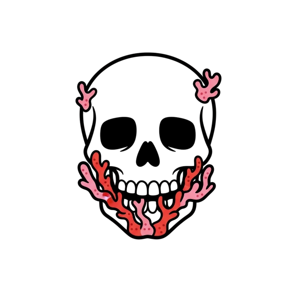Skull and Coral