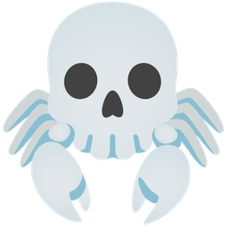 skull and crab