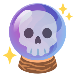skull and crystal ball