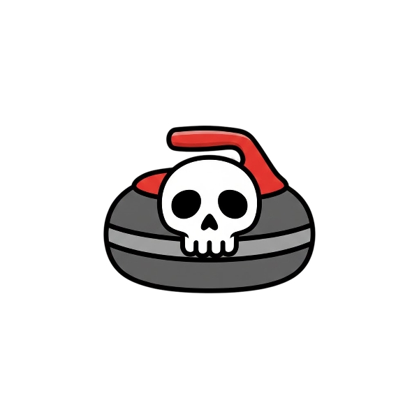 Skull and Curling stone