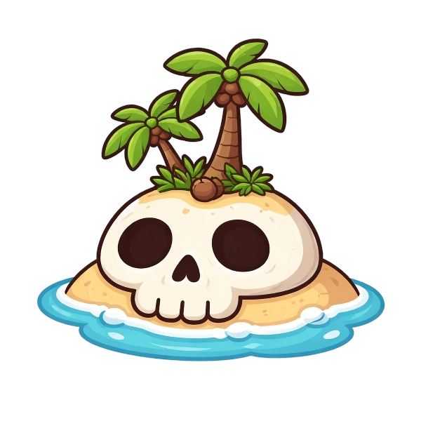 Skull and Desert island