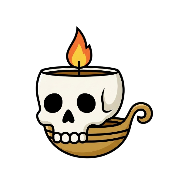 Skull and Diya lamp