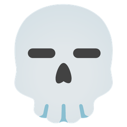 skull and expressionless face