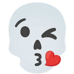 Skull and Face blowing a kiss