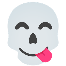 Skull and Face savoring food