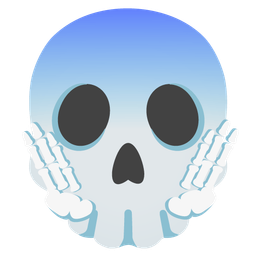 skull and face screaming in fear