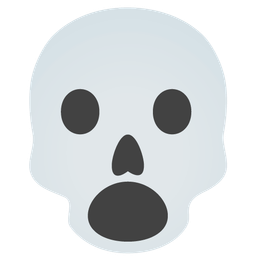 skull and face with open mouth