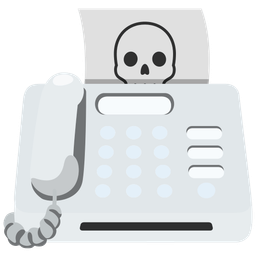 skull and fax machine