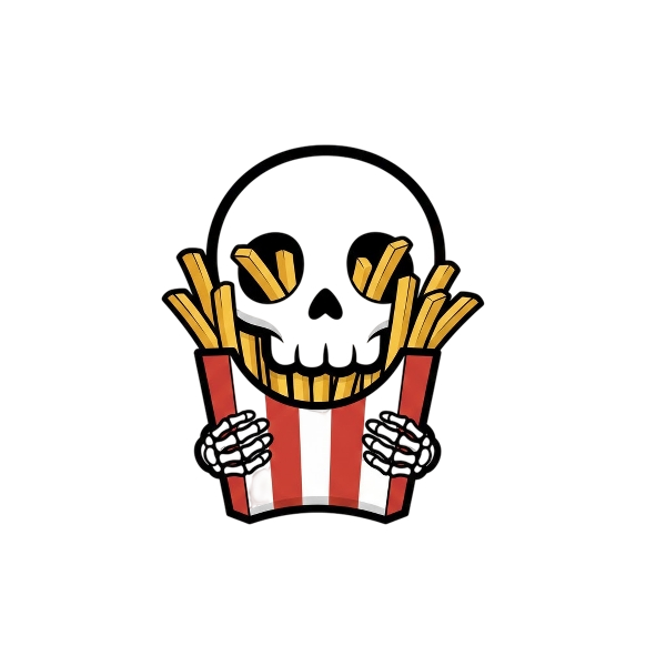 Skull and French fries