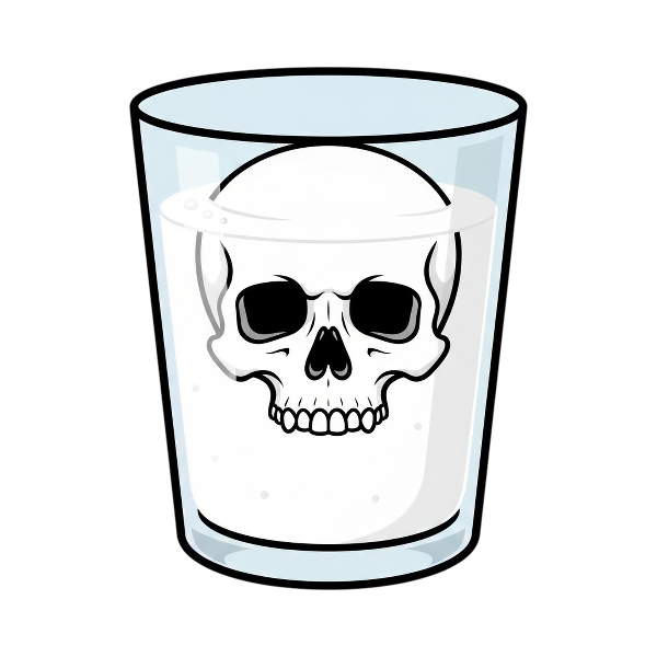 Skull and Glass of milk