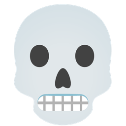 skull and grimacing face